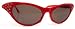Retro Shaped Sunglasses with Crystals in Assorted Colors