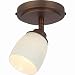 Globe Sura One-Light Flush Mount Ceiling Fixture, Antique Bronze with Porcelain Globe #57476