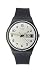 Swatch Men's GB743 Black Rubber Quartz Watch with White Dial