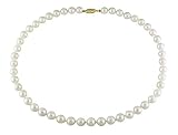 14k Yellow Gold 7.0-7.5mm Akoya Pearl Necklace, 18