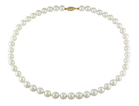 14k Yellow Gold 7.0-7.5mm Necklace 18