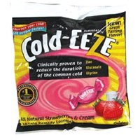 Cold-EEZE Zinc Gluconate Lozenges-Strawberries & Cream-3.5oz-18 ct.