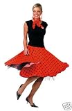 50's Red Rock 'n' Roll Fancy Dress Costume - Size 10-14