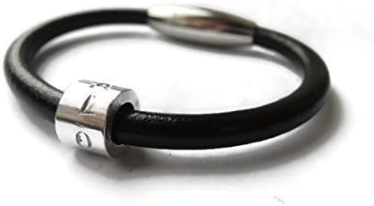 Men's Personalized Leather Bracelet, Spinning Message, Bespoke, Custom Gift for Him