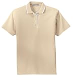 Port Authority Ladies Pinpoint Knit Sport Shirt (L447), L, Stone/Ivory