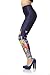 Amour - Women Rock X-ray Skeleton Bone Skull Leggings Tights Black (Regular Size, Russian Magic diamond Tetris)