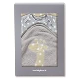 Baby Boum Youmi Misty Baby Gift Box Containing Babygro and Hooded Bath Towel (Soft Grey)