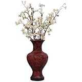 IMAGE OF Cinnabar Style Carved Vase