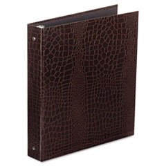 PROformance Crocodile Embossed Ring Binder, 1 Capacity, Brown