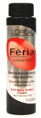 Discount L'Oreal Feria Color # 5.43 2.4 oz. Spicy Golden Copper (Case of 6)