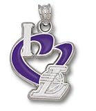 14K LOS ANGELES LAKERS I HEART LOGO 3/4 ENAMEL