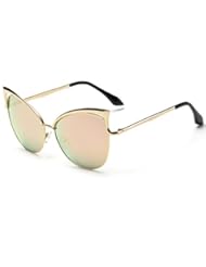 Apparel: Heartisan Vintage Flash Mirror Metal Frame Polarized Cat Eye Sunglasses For Women C3