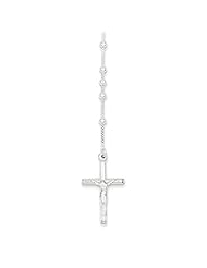 Sterling Silver Polished Rosary Necklace