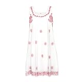 Neon Pink Embroidery Sundress||EVAEX