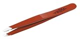 Tweezerman Stainless Steel Slant Tweezer, Red