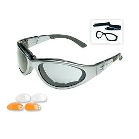 Body Specs Sunglasses or Goggles BSG-2 Chrome Silver Frame 3 Lens Set