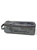 MIAMICA EMBROIDERED TAKE CHARGE METALLIC SILVER CHARGER PHONE PDA IPOD LAPTOP CAMERA CELL MP3 ACCESSORY BATTERY CORD TRAVEL CASE TRENDY ORGANIZER ADAPTER CARRYING BAG
