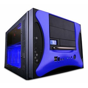 Apevia X-QPACK2 X-QPACK2-BL/500 - Desktop - micro ATX - power supply 500 Watt - black, blue - USB/FireWire/Audio