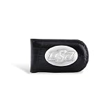 Oklahoma State Leather Croco Black Magnetic Money Clip