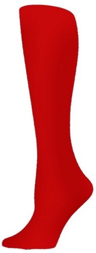 Opaque Fashion Tights by Foot Traffic, One Size Fits Most (Red)