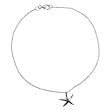 Eve's Addiction Sterling Silver Starfish Anklet