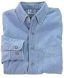Light Blue Denim Two Pocket Long Sleeve Shirt