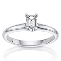 Certified Emerald Cut Diamond Solitaire 1ct