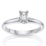 Certified Emerald Cut Diamond Solitaire 1ct