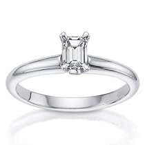 Certified Emerald Cut Diamond Solitaire 1ct