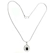 Handmade Amethyst Pendant Sterling Silver Jewelry with Chain 1.75 inches