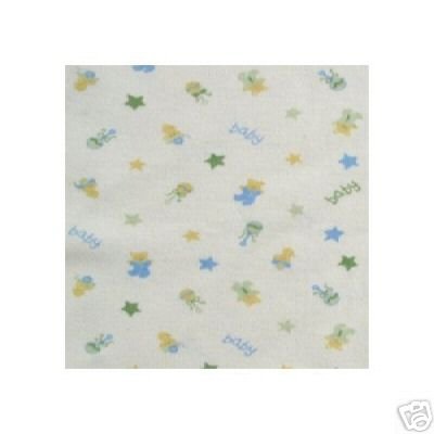 Fitted 100% Cotton Sheet for Bassinet 16 x 32 Print