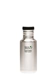 Klean Kanteen Stainless Steel Water Bottle with Poly Flat Cap (18-Ounce)
