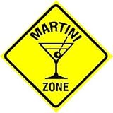 MARTINI ZONE alcohol drink olive NEW sign