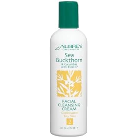 Aubrey Organics Sea Buckthorn & Cucumber with Ester-C Facial Cleansing Cream, 8-Ounce Bottles (Pack of 2)