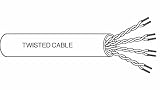 4 Twisted Pair 26 AWG Silver Satin Phone/Data Cable 100 feet