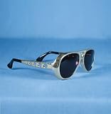 King Cool Elvis Style Sunglasses (Shown in Silver, Available in Gold)