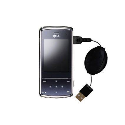 Retractable USB Cable for the LG KF510 / KF-510 with Power Hot Sync and Charge capabilities - uses Gomadic TipExchange Technology