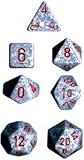 Chessex Dice: Polyhedral 7-Die Speckled Dice Set - Air