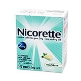 Nicorette 2mg Mint Gum 170 Pieces 2mg Each Nicotine Polacrilex Gum