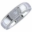 Princess Cut Diamond, 14K White Gold. Diamond Comfort-Fit Wedding Band
