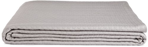 Calvin Klein Lilacs Oval Bands Queen Coverlet Gravel