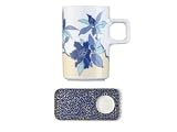 Arzberg Edo Edo Blue Espresso Cup w Snack Saucer 3.7-oz. by Arzberg