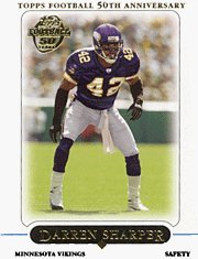 2005 Topps # 249 Darren Sharper Minnesota Vikings Football Card