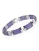Sterling Silver Purple Jade Gemstone 7.5
