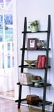 5 Tier Black Ladder Bookshelf