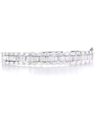 Diamond 18k White Gold Bangle Bracelet