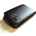 Premium Leather Flip Case For BlackBerry Curve 8520 In Black