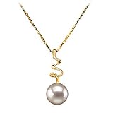 Greta White 6-7mm AA Japanese Akoya 14 Karat Gold Pearl Pendant