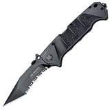Jim Wagner Folder, Black FRN Handle, ComboEdge