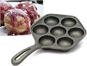 SCI Scandicrafts 7-Cup Aebeleskiver Pan, Cast Iron